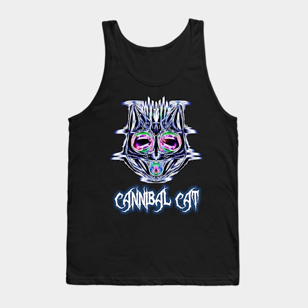 Cannibal Cat Static Attack Tank Top by 2ndEnd